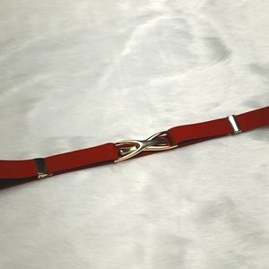 Women's Rovcor Vintage Stretchy Skinny adjustable Red Belt
